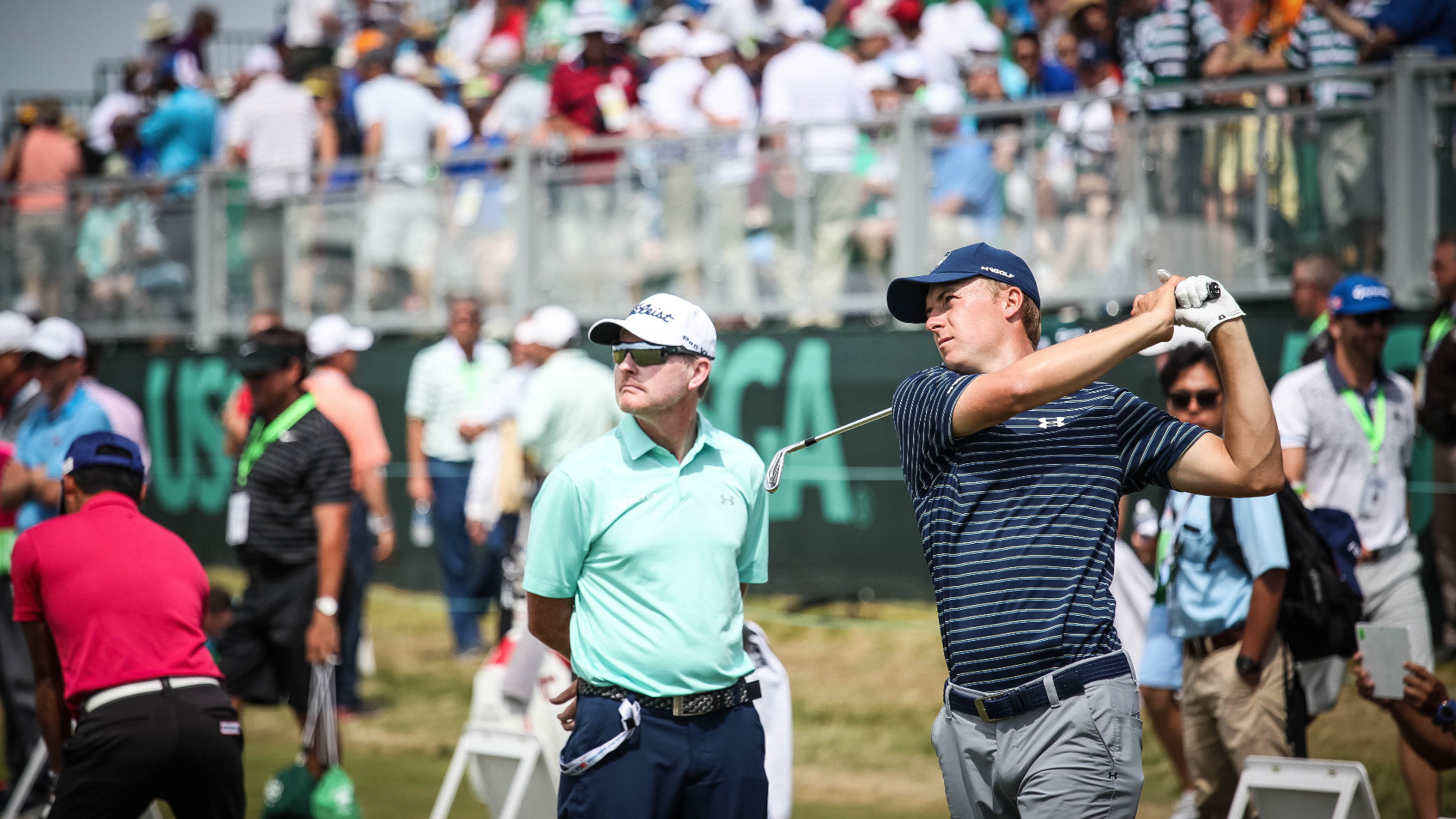 Titleist Brand Ambassador Jordan Spieth works with...